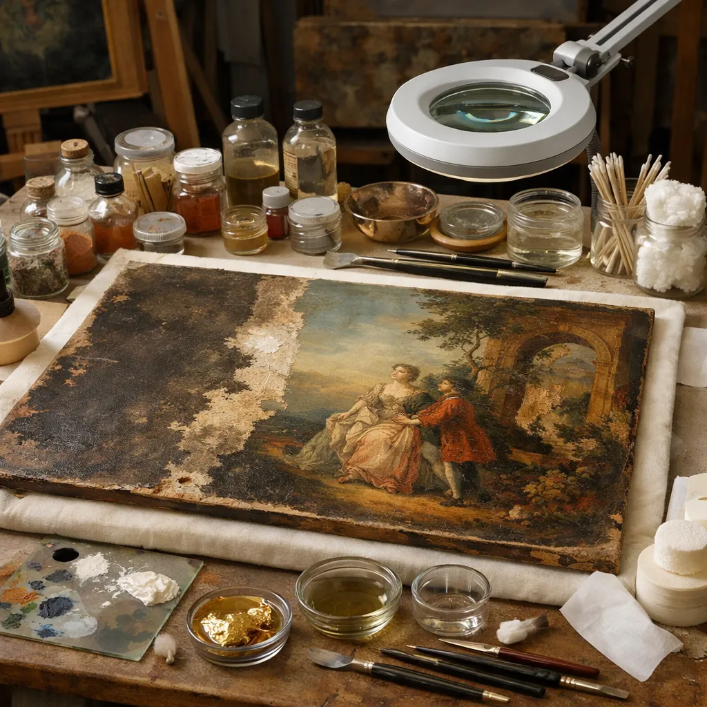 Ateliers Anger 1953 - Restauration de tableaux